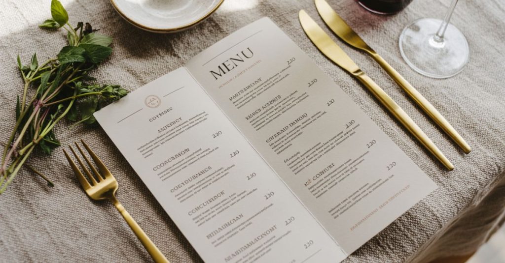 menu design